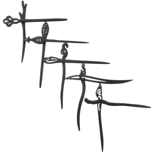 SKISUNO 10stücke Vintage Holz Haarnadeln Chinesische Stil Haarschmuck Für Frauen Material Für Frisuren Leichte Haarstäbchen Zufällige Designs von SKISUNO