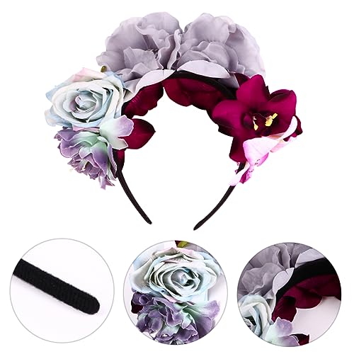 SKISUNO Rosenblüten Haarschmuck Für Halloween Vintage Flower Hair Hoop Mit Einzigartigem Design Für Partys Und Festlichkeiten von SKISUNO