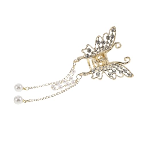 SKISUNO Schmetterlings-haarklammer Mit Strasssteinen Und Quasten Dekorative Haarklammer Für Frauen Schmetterlings-clips Aus Metall Für Formelle Anlässe von SKISUNO