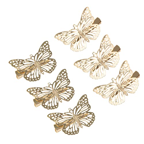 SKISUNO 12stücke Metallische Schmetterlings-haarspangen Für Damen Einfache Rutschfeste Haarklammern Für Stilvolle Hairstyles Und Festliche Anlässe von SKISUNO