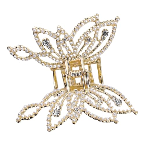 SKISUNO Schmetterling Haarklammer Mit Anhängern Für Damen Schmetterlings-accessoires Perlen-haarklammern Haar-accessoires Für Dickes Haar Schmetterlingskralle Clip von SKISUNO