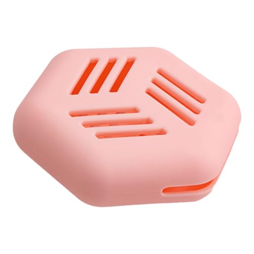SKISUNO Silikon Make Up Puff Aufbewahrungsbox Tragbar Staubdicht Belüftet Reise Kosmetik Organizer für Foundation Schwamm Puderquaste Passend für Cushion Schwämme Leicht und Kompakt Rosa von SKISUNO