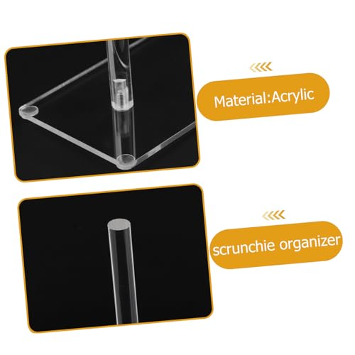 SKISUNO Stufiger Acryl Haargummi Organizer Klar Platzsparender Haarschmuck Halter für Frauen und Mädchen Multifunktionaler Aufbewahrungsständer für Haarbänder Scrunchies und Haarschmuck von SKISUNO