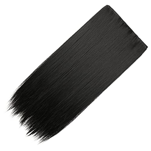 SKISUNO Synthetic Hair Extensions Lang Gerade Haarteile Mit Clips Für Frauen Hochtemperatur Und Nahtloses Design Für Stilvolle Frisuren Ohne Haarschäden Für Alltag Und Besondere von SKISUNO
