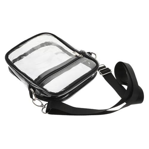 SKISUNO Transparente PVC Umhängetasche Damen mit Reißverschluss Verstellbarer Schultergurt Handy und Kosmetiktasche für Konzert Sport Reisen Alltag Crossbody Bag Groß von SKISUNO