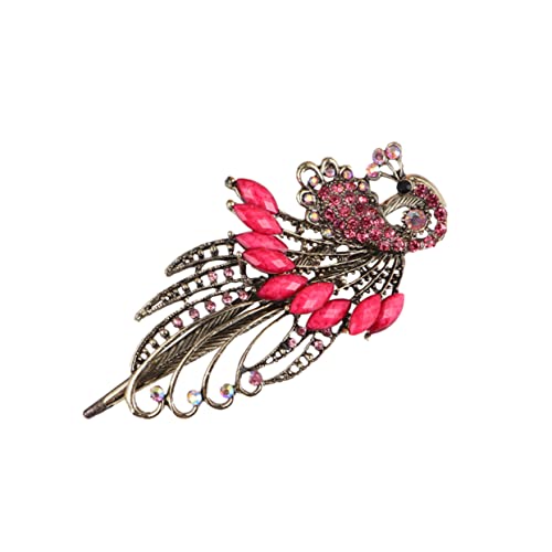 SKISUNO Zarte Strass Haarspange Für Damen Stilvolle Haarnadel Im Vintage Peacock Design Haaraccessoire Für Partys Festivals Und Alltag Langlebiges Legierungsmaterial Attraktive von SKISUNO