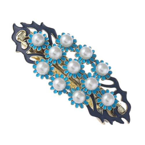 SKISUNO Vintage Perlenblumen Haarspangen für Damen Haarnadeln mit Luxuriösen Perlendetails für Hochzeiten und Festliche Anlässe Rutschfester Spring Clip für Sicheren von SKISUNO