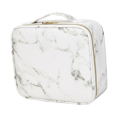 SKISUNO Water-Resistant Kosmetiktasche Tragbare Toilettentasche Pu-Leder Vielseitiger Organizer Für Kosmetik Make-up Und Reiseaccessoires Leicht Und Langlebig von SKISUNO