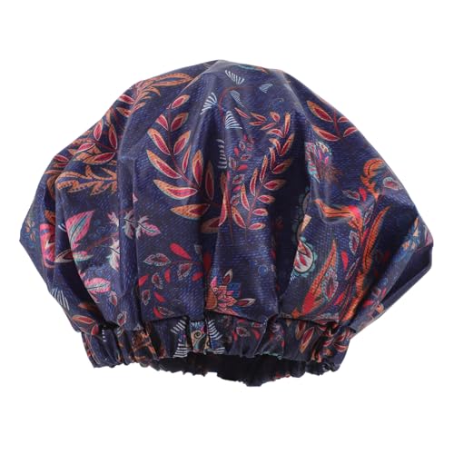 SKISUNO Wasserdichte Herren Duschhaube aus Strapazierfähigem Oxford Wiederverwendbar mit Elastischem für Verschiedene Kopfgrößen Schützende Badekappe für Duschen und Gesichtswäsche von SKISUNO