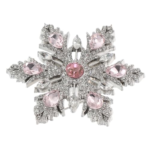SKISUNO Weihnachtliche Schneeflocken-brosche mit Strasssteinen Elegante Leichte Anstecknadel für Damen Vielseitiges Winter-accessoire Modischer Lapel Pin für Jacken und Blazer von SKISUNO