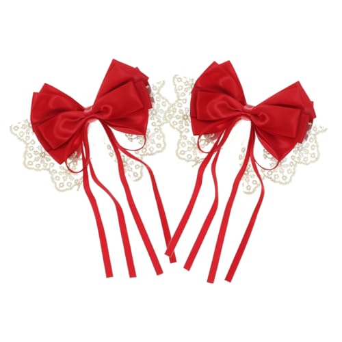 SKISUNO 2stücke Haarschleifen-haarspangen Für Damen Handgefertigte Dekorative Haarclips Spitze Süßes Accessoire Für Frauen Und Mädchen Für Hochzeiten Und Besondere Anlässe von SKISUNO