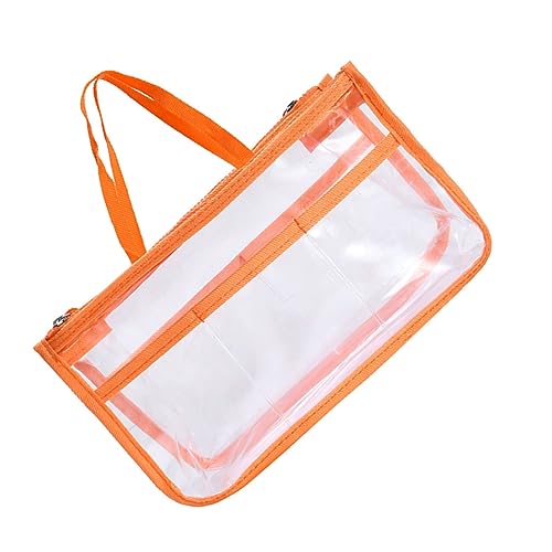SKISUNO wasserdichte Eva Kosmetiktasche Reisen Aufbewahrungstasche Make-up Organizer Toiletries Bag Tragbar Für Damen Kosmetik Und Waschutensilien Orange von SKISUNO