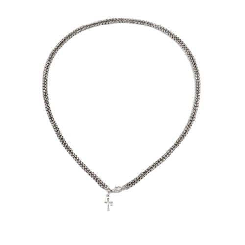 Halskette mit Kreuzanhänger, geeignet für Männer und Frauen, tolles Hip-Hop-Schmuck-Accessoire von SKJUBLPG