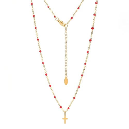 Halskette mit kleinem, schlankem, einfachem, niedlichem Kreuz-Anhänger, für Damen und Herren, Einstellbar, Kristall Halskette mit kleinem, schlankem, einfachem, niedlichem Kreuz-Anhänger, für Damen und Herren, Einstellbar, Kristall von SKJUBLPG