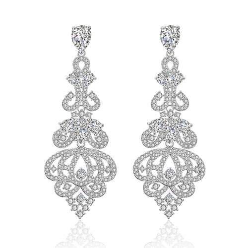 Klassische Retro-Ohrringe, lang, ausgehöhlt, luxuriöser Vibe von SKJUBLPG