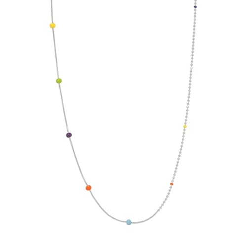 Modische Jelly Bean mit bunten Ziernähten, Perlen-Beanie-Halskette für Damen, schön und vielseitig, die zu jedem Stil getragen werden kann, Einstellbar, Kristall Modische Jelly Bean mit bunten Ziernähten, Perlen-Beanie-Halskette für Damen, schön und vielseitig, die zu jedem Stil getragen werden kann, Einstellbar, Kristall von SKJUBLPG