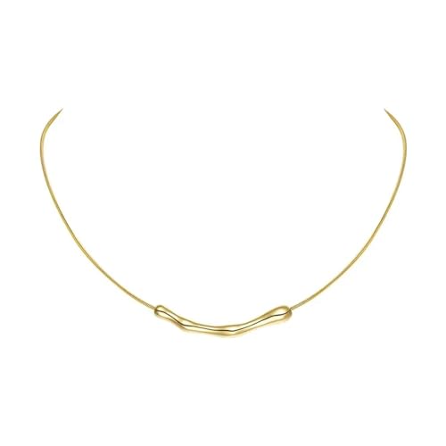 Modische und einfache Schlüsselbeinkette, kurze Damen-Halskette, geeignet für den täglichen Gebrauch, Einstellbar, Kristall von SKJUBLPG