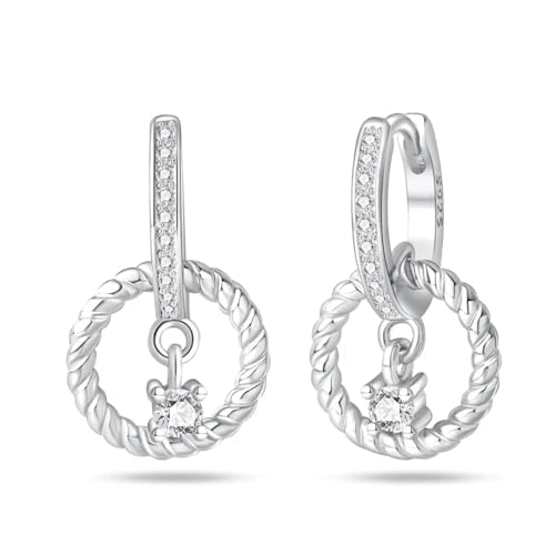 Ohrringe Ohrstecker Damen Schmuck Klassisch 925 Rund Geometrisch Für Favoriten Und Modeschmuck ​, Einstellbar, Acryl von SKJUBLPG