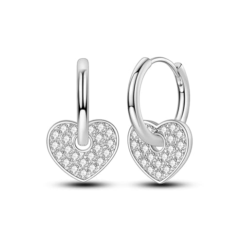 Ohrringe Ohrstecker Damen Schmuck Mode 925 funkelndes Herz für Hochzeit Accessoires von SKJUBLPG