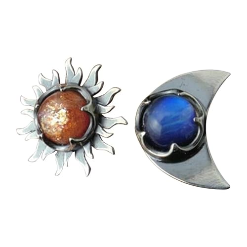 Ohrringe Ohrstecker Damen Schmuck Sonne und Mond Boho Party Mode von SKJUBLPG
