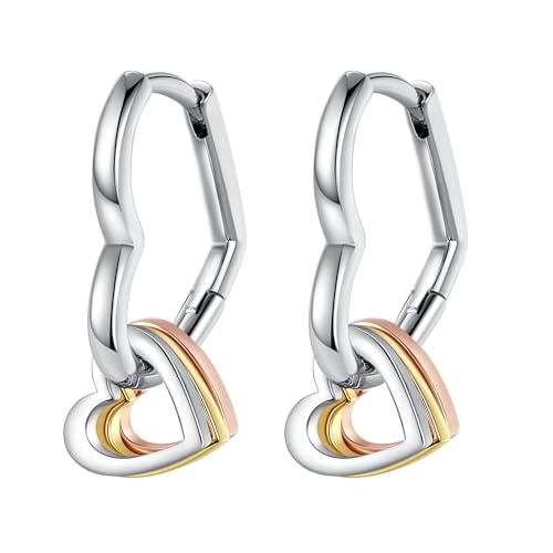 Ohrringe für Damen, Schmuck, 925, Sonne, Mond, asymmetrisch, zweifarbig, geeignet für Accessoires, zeigen Sie Ihre Schönheit, vielseitig, modisch, exquisit, Einstellbar, Acryl von SKJUBLPG