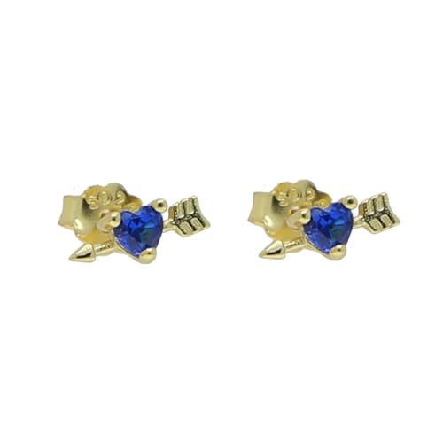 Ohrringe für Damen, Schmuck, 925, klein, für Mädchen, modisch, blau, herzförmig, zeigen Sie Ihre schöne, vielseitige exquisite, Einstellbar, Acryl von SKJUBLPG
