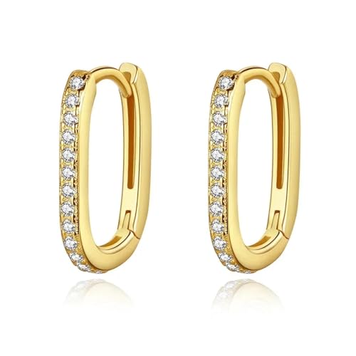 Ohrringe für Damen, Schmuck, 925, schlicht, geometrisch, oval, Gothic, Creolen, Party, fein, Einstellbar, Acryl von SKJUBLPG