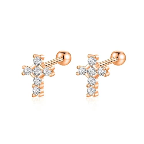 Ohrringe für Damen, Schmuck, 925, schlichter Kreuz-Anhänger, zeigen Sie Ihre Schönheit, all-Match, modisch, Einstellbar, Acryl von SKJUBLPG