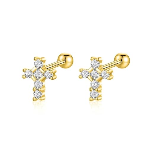 Ohrringe für Damen, Schmuck, 925, schlichter Kreuz-Anhänger, zeigen Sie Ihre Schönheit, all-Match, modisch, Einstellbar, Acryl von SKJUBLPG