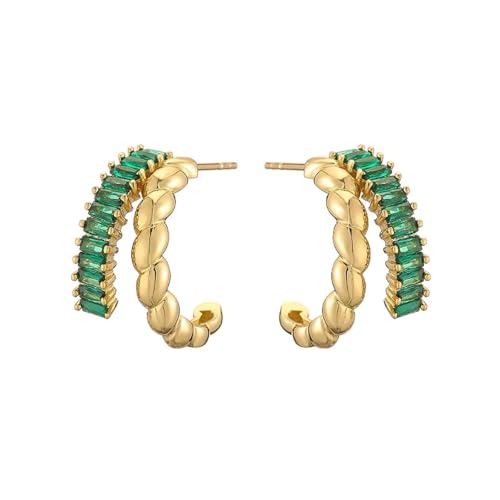 Ohrringe für Damen, Schmuck, C-Form, Kreolen, modisch, gedreht, rund, geometrisch, Party, Einstellbar, Acryl von SKJUBLPG