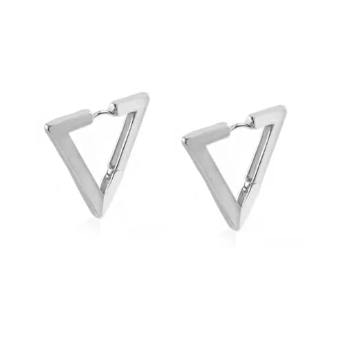 Ohrringe für Damen, Schmuck, geometrisches Dreieck, kreativ, kleine Kreolen, für Herren und cooles Accessoire, Einstellbar, Acryl von SKJUBLPG