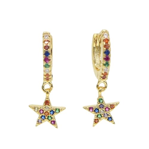 Ohrringe für Damen, Schmuck, glänzend und charmant, sternförmig, für Mädchen, rot, blau, grün, weiß, schick, Einstellbar, Acryl Ohrringe für Damen, Schmuck, glänzend und charmant, sternförmig, für Mädchen, rot, blau, grün, weiß, schick, Einstellbar, Acryl von SKJUBLPG
