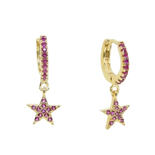 Ohrringe für Damen, Schmuck, glänzend und charmant, sternförmig, für Mädchen, rot, blau, grün, weiß, schick, Einstellbar, Acryl Ohrringe für Damen, Schmuck, glänzend und charmant, sternförmig, für Mädchen, rot, blau, grün, weiß, schick, Einstellbar, Acryl von SKJUBLPG