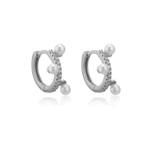 Ohrringe für Damen, Schmuck, kreativ, einfach, rund, Süßwasserperle, Bohemian-Stil, Rock-Party, Einstellbar, Acryl von SKJUBLPG