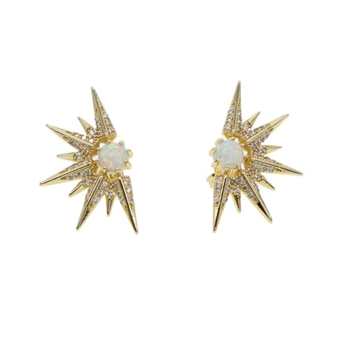 Ohrringe für Damen, Schmuck, luxuriös, modisch, Punk, funkelnd, atemberaubende Sonne, für den täglichen Gebrauch, Einstellbar, Acryl von SKJUBLPG