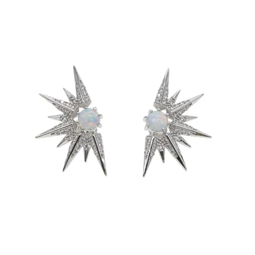 Ohrringe für Damen, Schmuck, luxuriös, modisch, Punk, funkelnd, atemberaubende Sonne, für den täglichen Gebrauch, Einstellbar, Acryl von SKJUBLPG