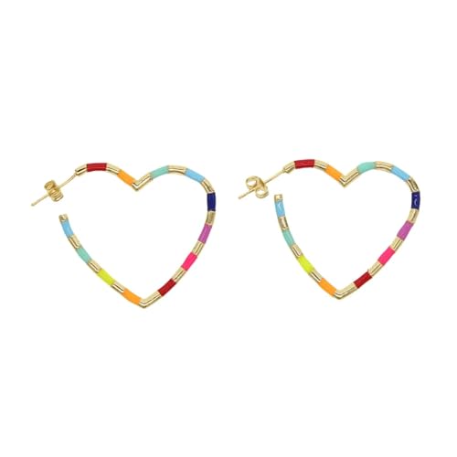 Ohrringe für Damen, Schmuck, modisch, helle Farbe, hohl, pfirsichförmig, herzförmig, exquisit, einfach, für Damen und Mädchen Ohrringe für Damen, Schmuck, modisch, helle Farbe, hohl, pfirsichförmig, herzförmig, exquisit, einfach, für Damen und Mädchen von SKJUBLPG