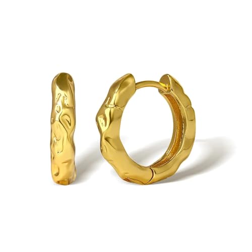 Ohrringe für Damen, Schmuck, strukturiertes Muster, rund, für Herren, schlicht, geometrisch, klein von SKJUBLPG