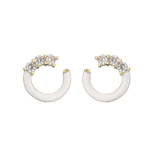 Ohrstecker, Damenschmuck, Schmuck, 1 Paar, modisch, bunt, niedlich, C-Form, zeigen Sie Ihre Schönheit, vielseitig, exquisit, Einstellbar, Acryl von SKJUBLPG