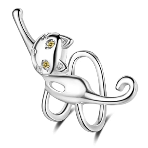 Ohrstecker, Damenschmuck, Schmuck, Clip-On für Mädchen, modisches Accessoire, niedliche Katze, nicht durchbohrt, modisch, exquisit, vielseitig Ohrstecker, Damenschmuck, Schmuck, Clip-On für Mädchen, modisches Accessoire, niedliche Katze, nicht durchbohrt, modisch, exquisit, vielseitig von SKJUBLPG