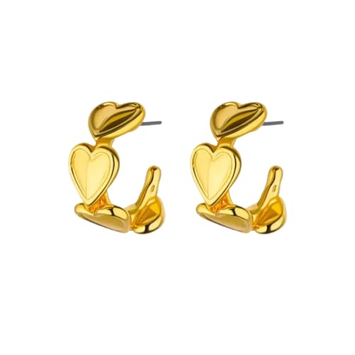 Ohrstecker, Damenschmuck, Schmuck, Knotenohrringe, trendig, herzförmig, schön durchbohrt, zeigen Sie Ihre vielseitige, modische und exquisite, Einstellbar, Acryl von SKJUBLPG