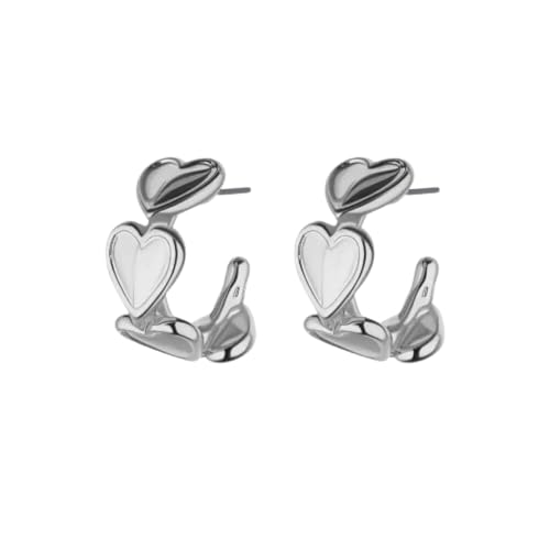 Ohrstecker, Damenschmuck, Schmuck, Knotenohrringe, trendig, herzförmig, schön durchbohrt, zeigen Sie Ihre vielseitige, modische und exquisite, Einstellbar, Acryl von SKJUBLPG