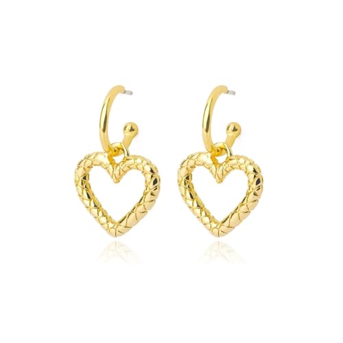 Ohrstecker, Damenschmuck, Schmuck für Damen, hohler Herz-Anhänger, trendiges Luxus-Design, Einstellbar, Acryl von SKJUBLPG