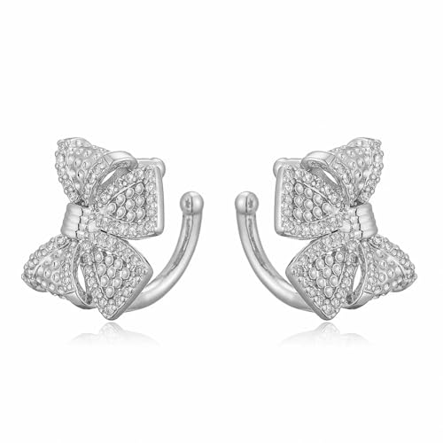 Ohrstecker, Damenschmuck, glatte Schleife, herzförmig, für Damenschmuck, hochwertiges süßes Design, zeigen Sie Ihre Schönheit, vielseitig, modisch und exquisit, Einstellbar, Acryl von SKJUBLPG