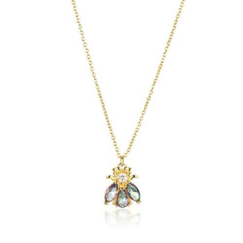 SKJUBLPG 925 Anhänger lange Kette Halskette Rock Punk Luxus Schmuck Damen stapelbar exquisit vielseitig, Einstellbar, Kristall von SKJUBLPG