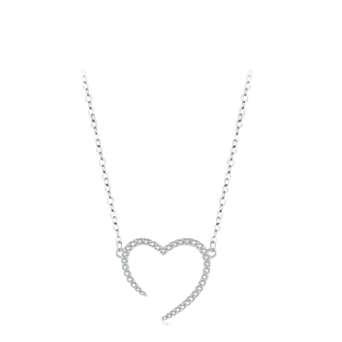 SKJUBLPG 925 Halskette mit Anhänger in Liebesform für Damen, romantischer Hochzeitsschmuck, Verlobungsschmuck von SKJUBLPG