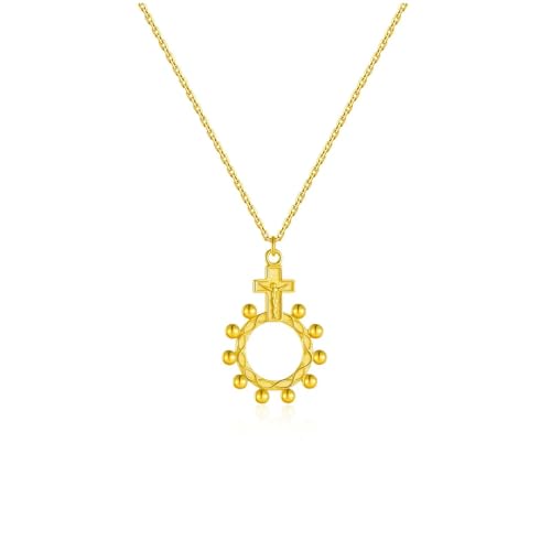 SKJUBLPG 925 Rosenkranz-Halskette, luxuriös, lang, Damen, feiner Schmuck, Party, Rock-Punk, Einstellbar, Kristall von SKJUBLPG