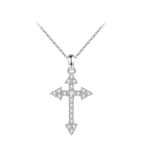 SKJUBLPG 925 schlichte, modische Halskette mit Kreuz-Anhänger für Damen und Mädchen, Party-Accessoire, Schmuck SKJUBLPG 925 schlichte, modische Halskette mit Kreuz-Anhänger für Damen und Mädchen, Party-Accessoire, Schmuck von SKJUBLPG