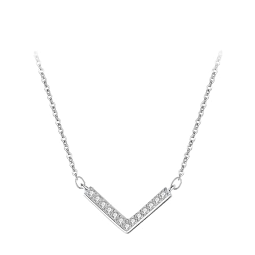 SKJUBLPG 925 zarte geometrische Form, Anhänger, Halskette, transparent, für Damen und Mädchen, Party-Zubehör, Schmuck von SKJUBLPG