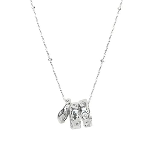 SKJUBLPG 925er Halskette, Damen- und Mädchen-Halskette, exquisit, vielseitig, kann gestapelt getragen werden, Einstellbar, Kristall von SKJUBLPG